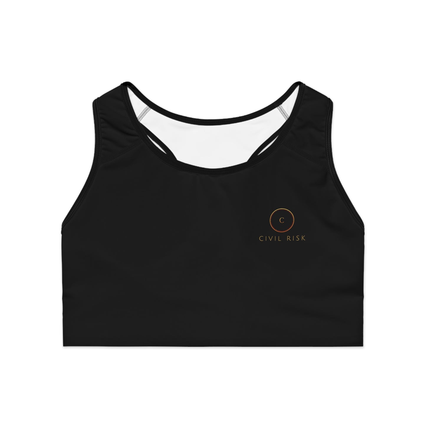 Civil Risk Lightweight Black Sports Bra