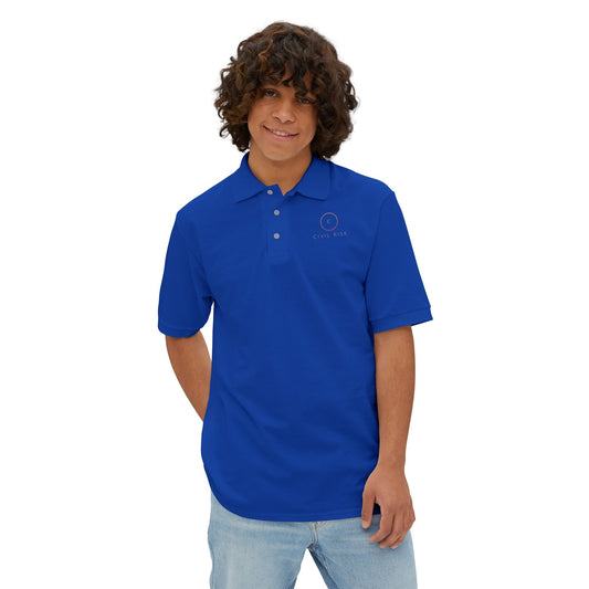 Civil Risk Men's Royal Blue Polo Shirt