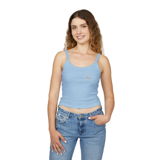 Civil Risk Baby Blue Thin Strap Crop Top