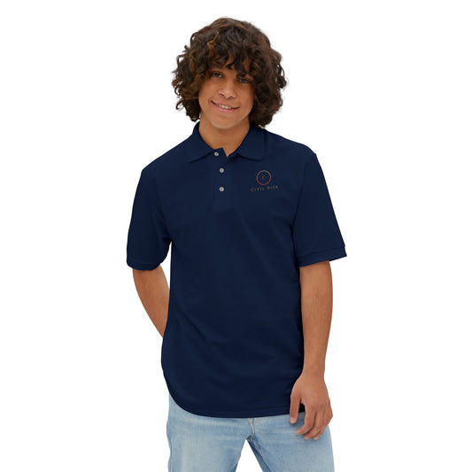 Civil Risk Men's Navy Polo Shirt
