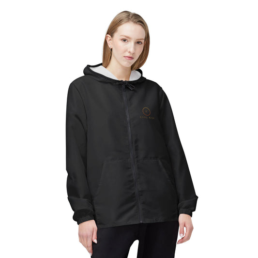 Civil Risk Black Hooded Windbreaker Jacket
