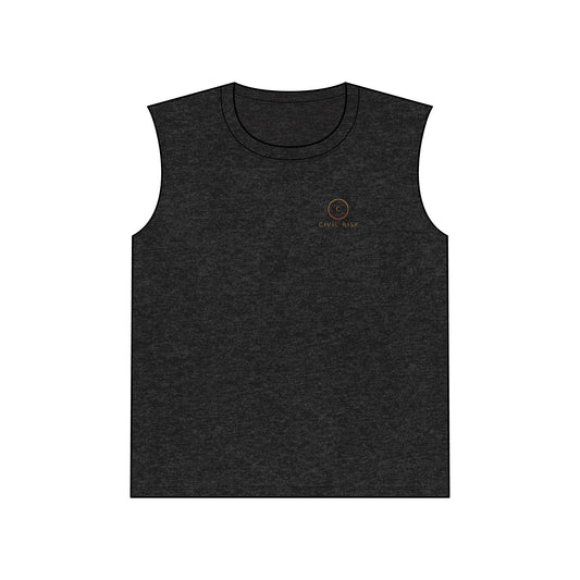 Civil Risk Unisex Dark Grey Athletic Tank Top